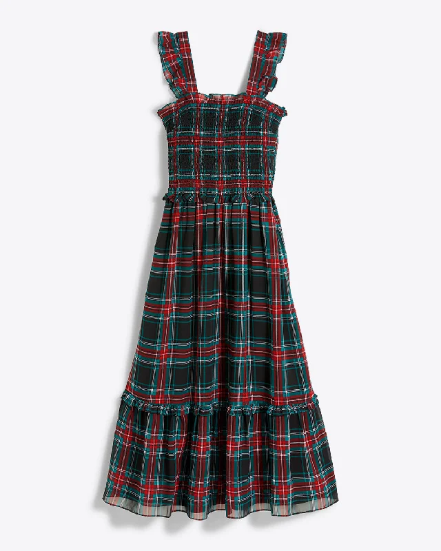 Kimberly Smocked Dress in Georgia Plaid