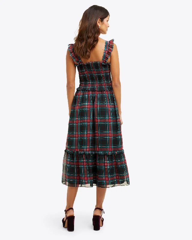 Kimberly Smocked Dress in Georgia Plaid