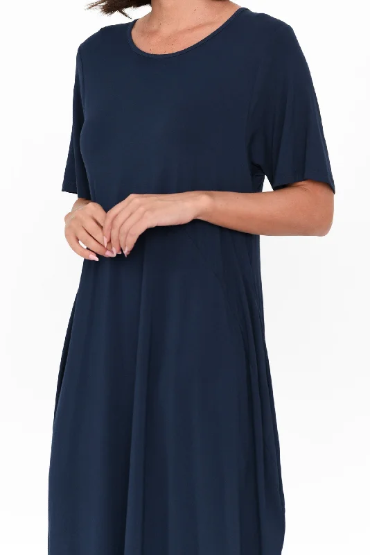 Samiya Navy Bamboo Dress