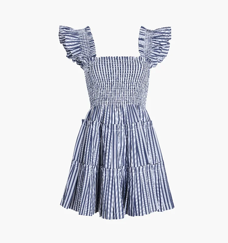 The Charlotte Nap Dress - Navy Stripe