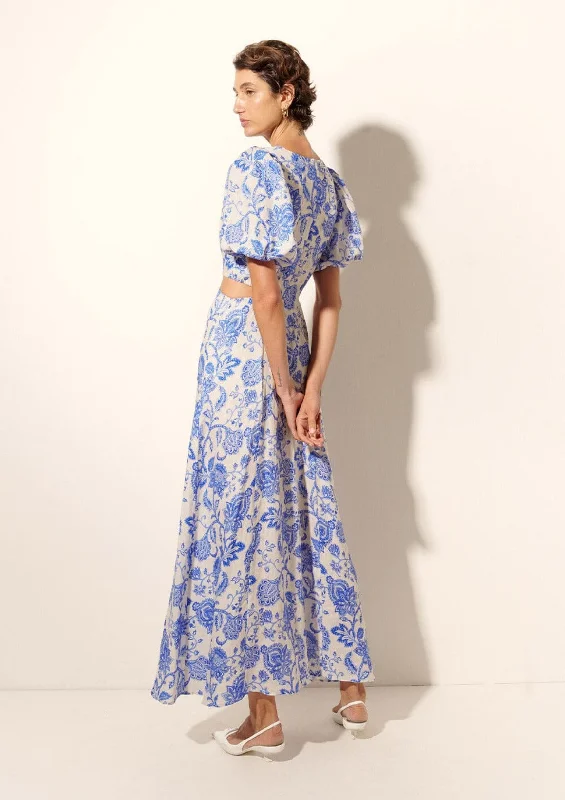 Athena Maxi Dress - Blue Floral