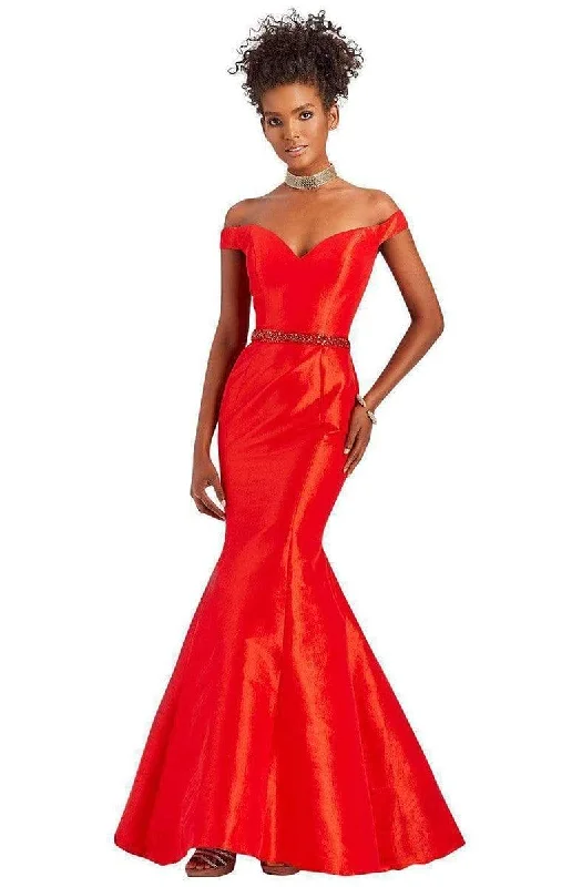 Clarisse - 3443 Off Shoulder Taffeta Mermaid Gown