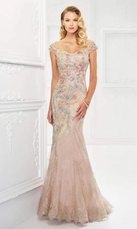 Montage by Mon Cheri - Floral Embroidered Lace and Tulle Gown 118966