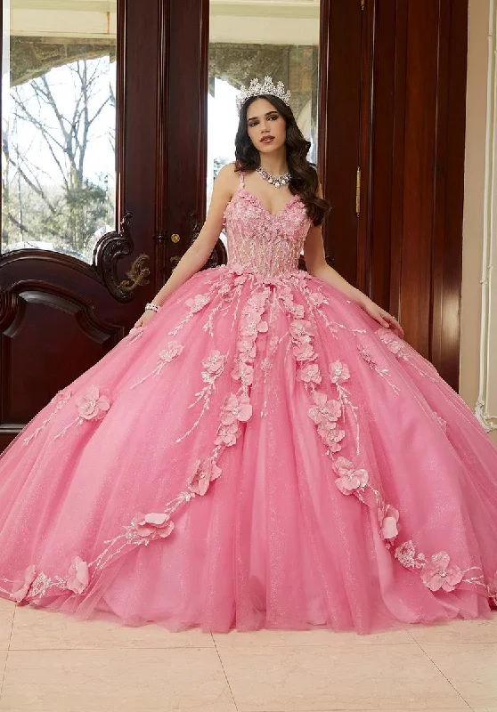 Vizcaya by Morilee 3D Floral Glitter Quince Dress 89475