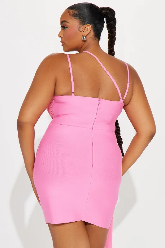 Bria Bandage Mini Dress - Pink