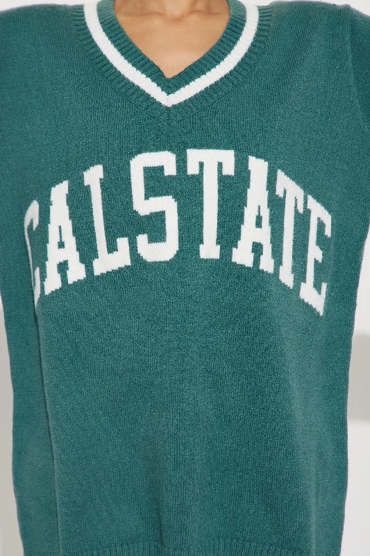 Cal State Sweater Mini Dress - Green/combo