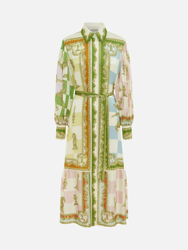 Checkmate Silk Shirtdress