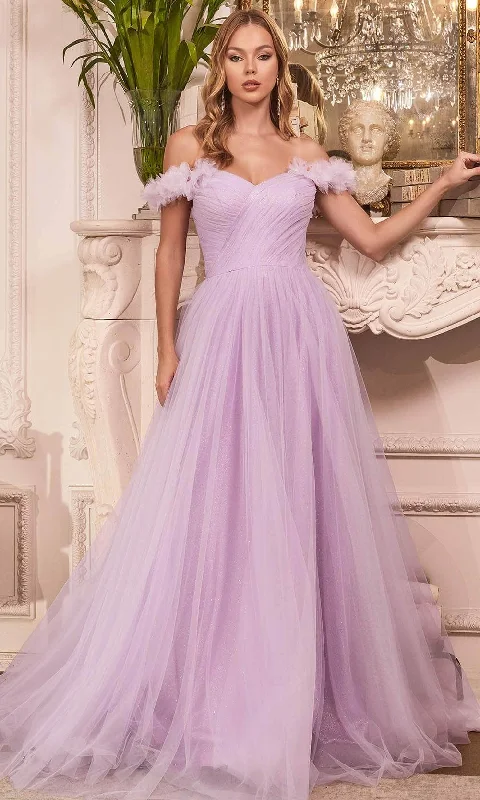 Cinderella Divine - Ruched Sweetheart Tulle Prom Gown CD957 - 1 pc Lilac In Size 4 Available