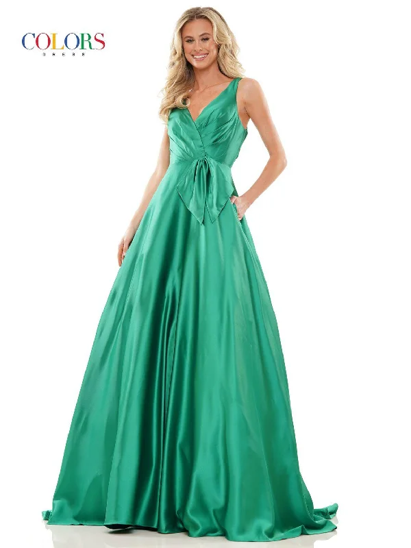 Colors G1100 Long Sleeveless Formal Prom Gown