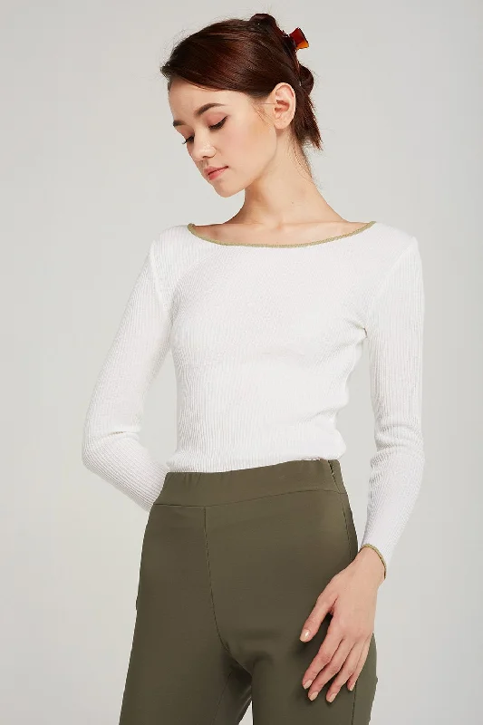 Julia Scoop Neck Rib Top