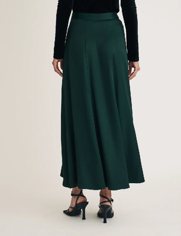 Forest Green Milo Midi Skirt