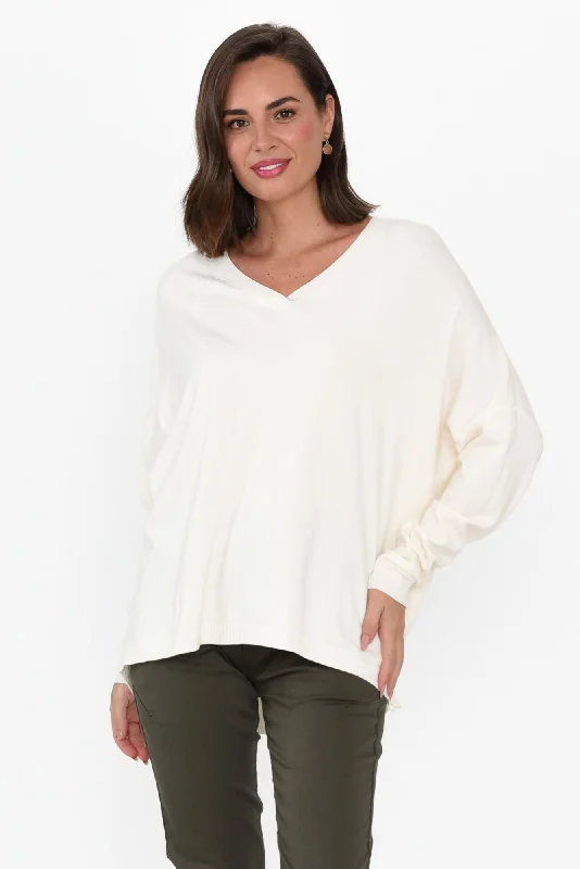 Linney Cream Wool Blend Jumper