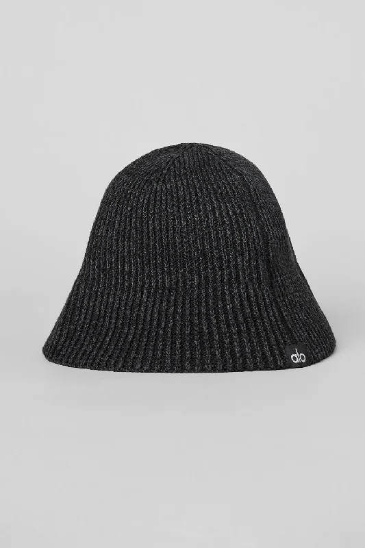 Denim Knit Cloche - Black/Anthracite