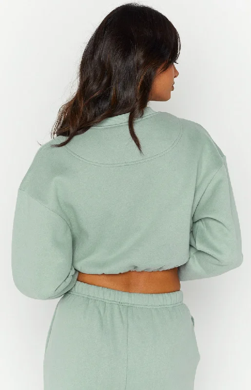 Annie Mineral Cropped Sweater