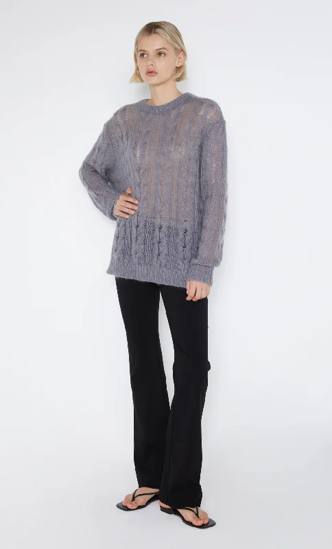 ANTOINE KNIT JUMPER - GUNMETAL