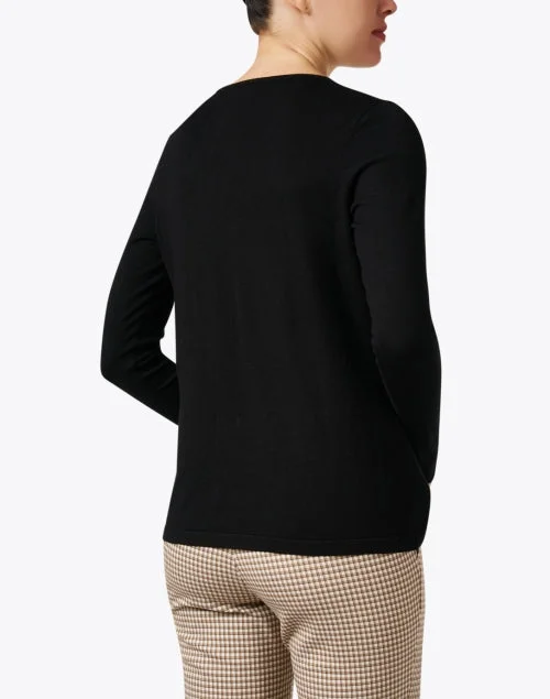 Black Button Cuff Top