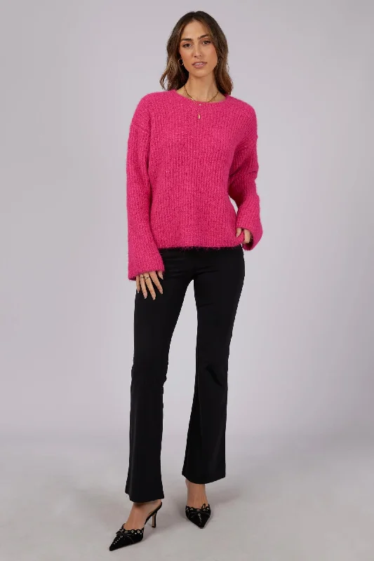 Brianna Pink Knit Sweater