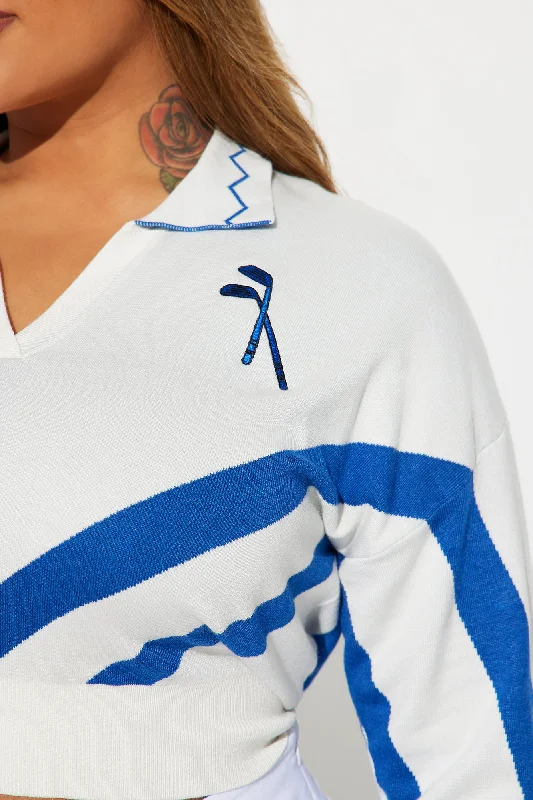 Country Club Polo Sweater - Blue/combo