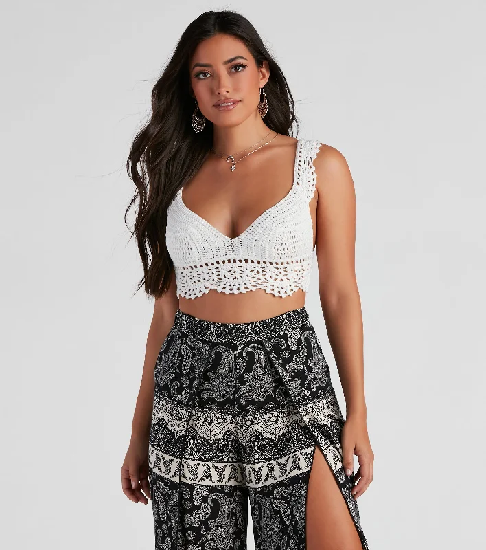 Chella Forever Crochet Crop Top