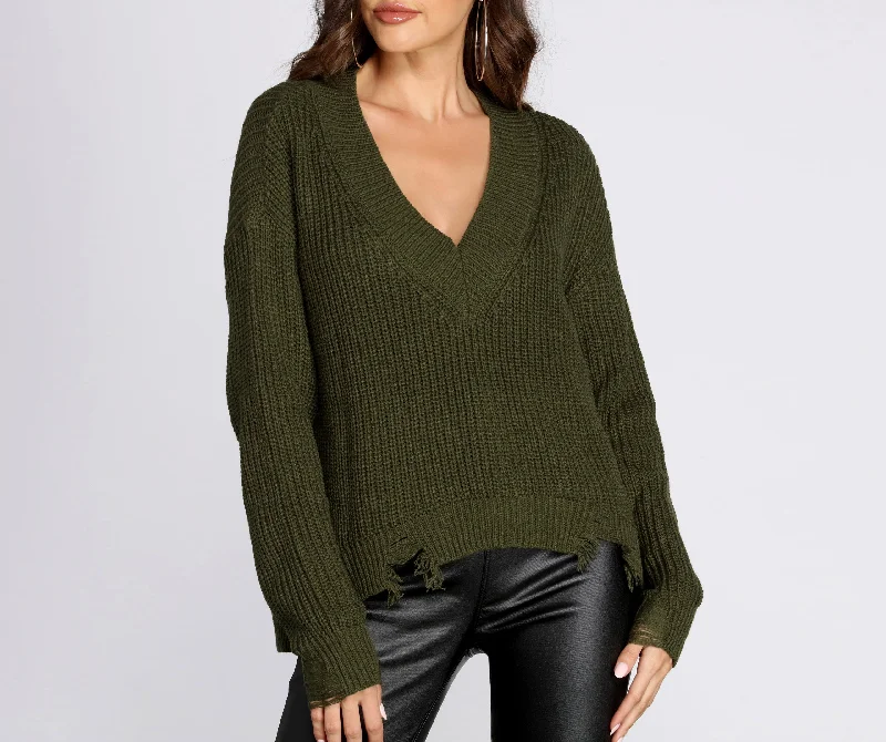 Distressed To Impress Sweater