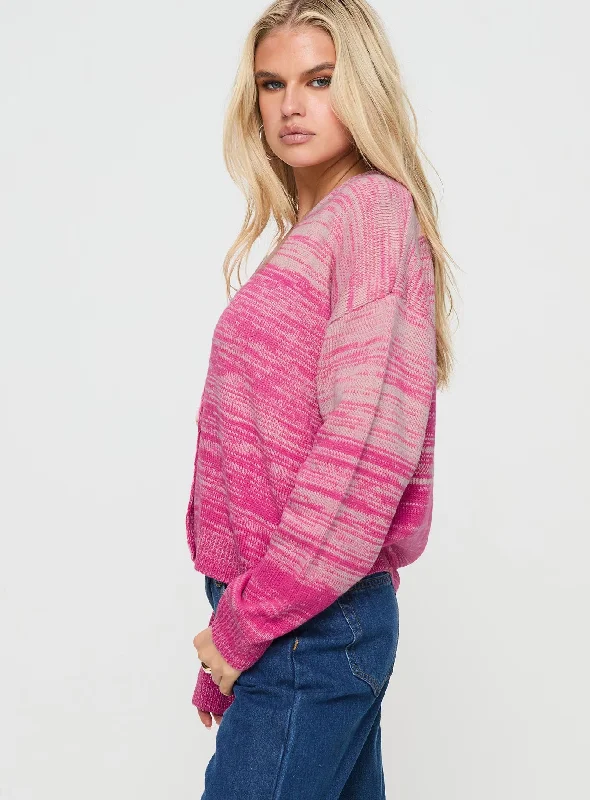 Emikio Cardigan Ombre Pink