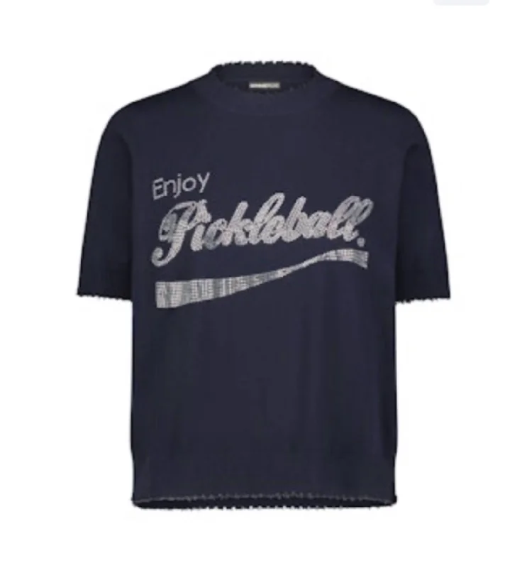 Enjoy Pickleball Tee In Navy Blue