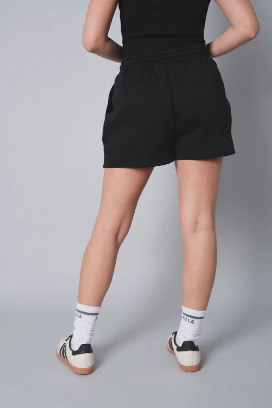 Kaiia Relaxed Sweat Shorts Black