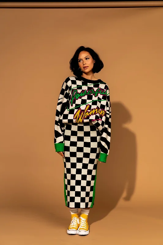 Powerful Woman Oversized Knit in Grand Prix