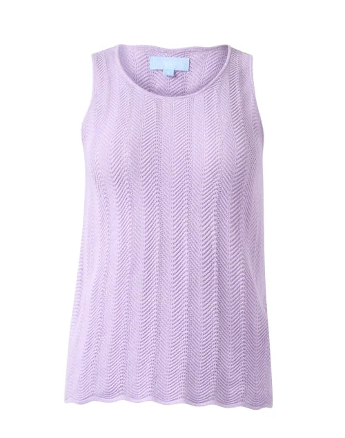 Lavender Pointelle Knit Tank