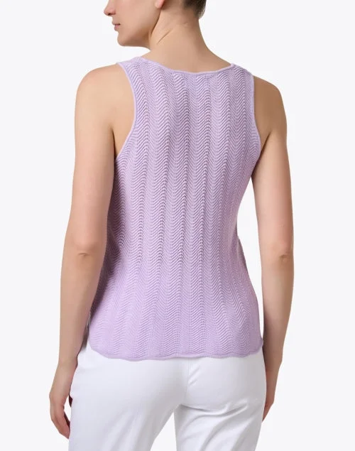 Lavender Pointelle Knit Tank