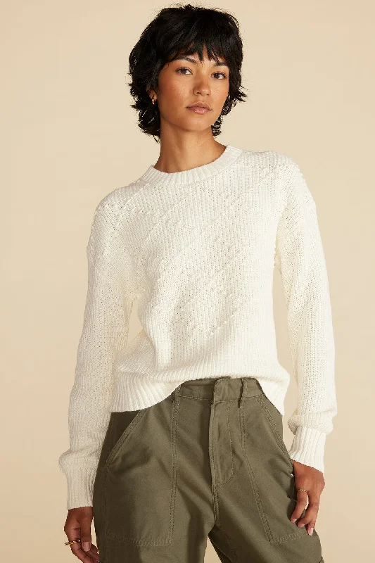 Madella Pom Pom Organic Cotton Sweater - Ivory