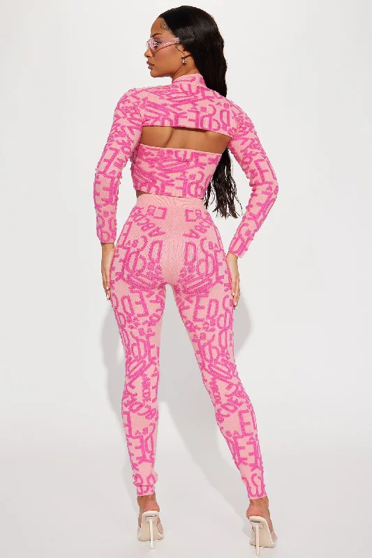 New Standard 3 Piece Legging Set - Pink/combo