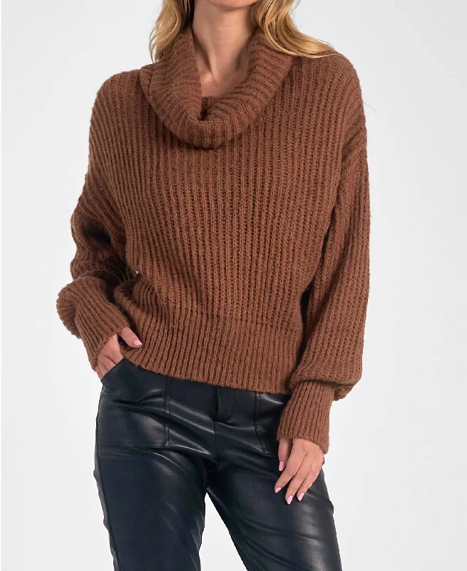 Nine Sweater Turtleneck In Copper