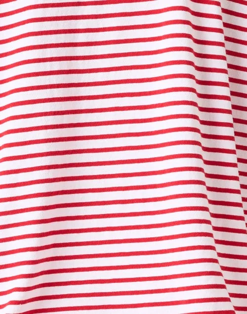 Patrick Red Stripe Popover Henley Top