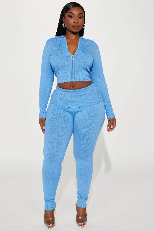 Pretty Energy Sweater Legging Set - Blue