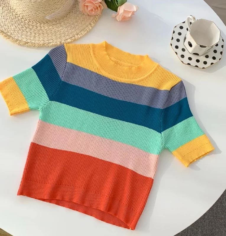 Ribbed Rainbow Tops