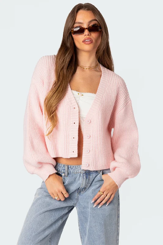 Sabrina Chunky Knit Cropped Cardigan