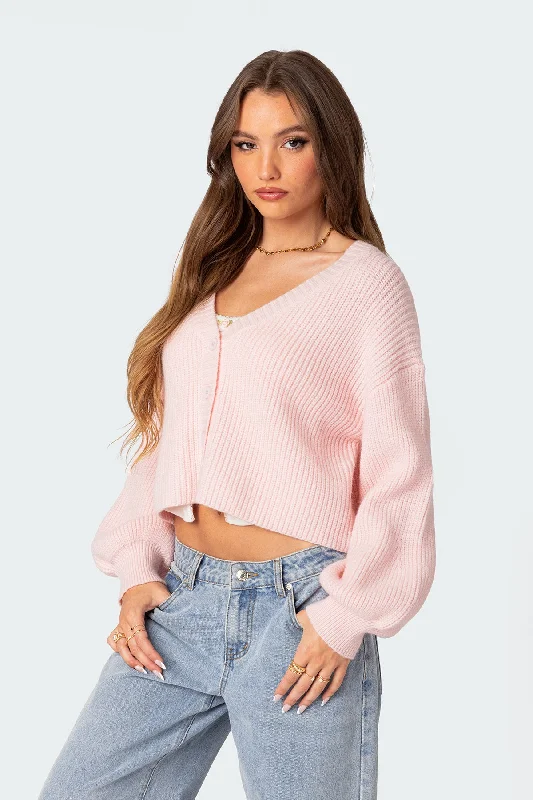 Sabrina Chunky Knit Cropped Cardigan