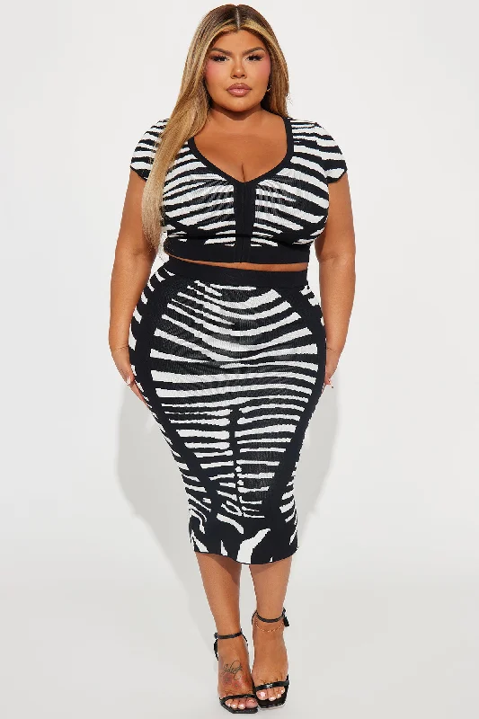 Wild Thing Skirt Set - Black/White