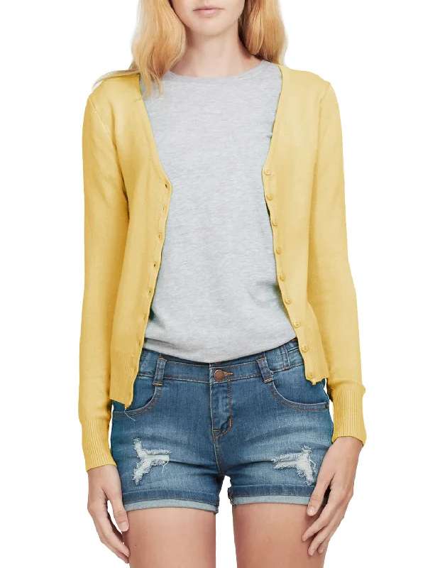 V-neck Soft Fine Knit Cardigan