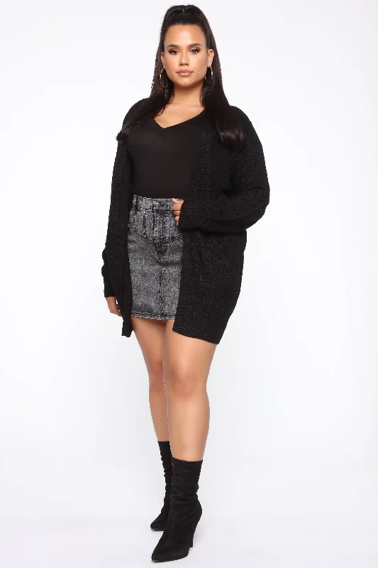 Zoe Two Pocket Cardigan - Black