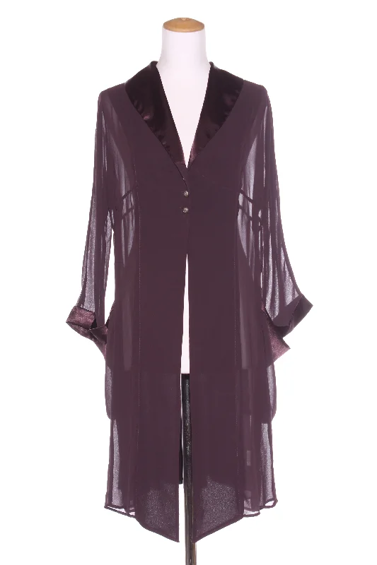 REBA (NZ) ""Sofia"" satin trim chiffon duster/cardi! 16