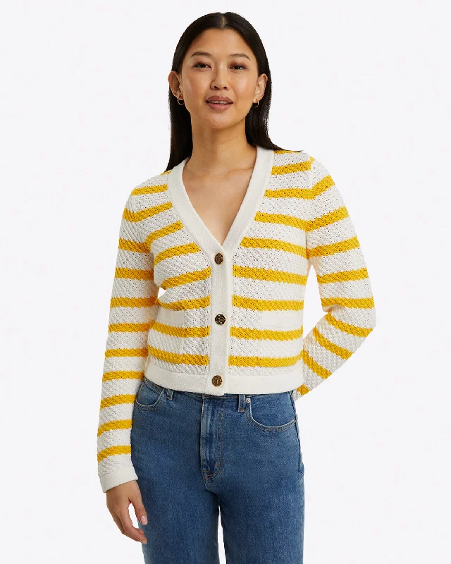 Rita V-Neck Cardigan in Cotton