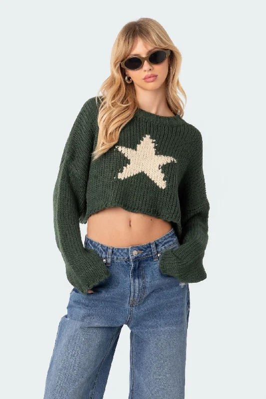 Mega Star Cropped Sweater