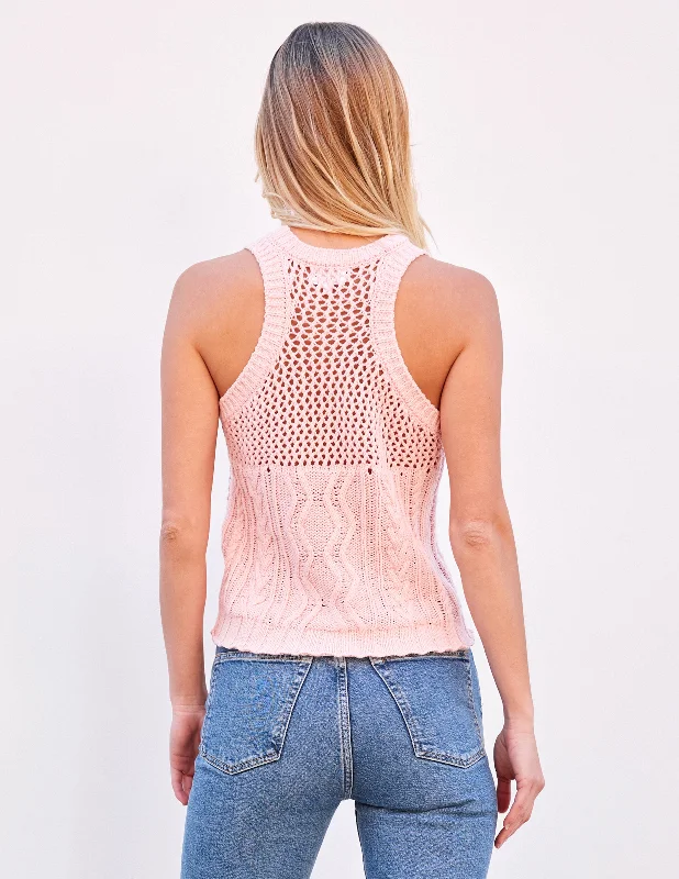 Sundry Racerback Sweater in Candy