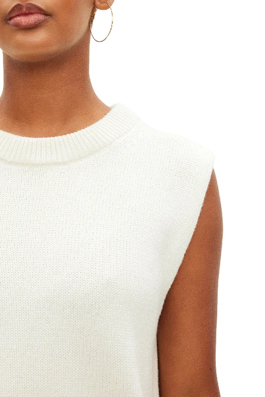 Velvet Aster Cotton Cashmere Sweater in Milk