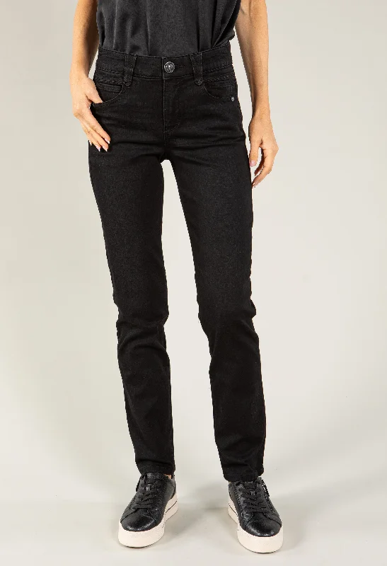 ""Ab""solution® Black Denim Straight Leg Jeans