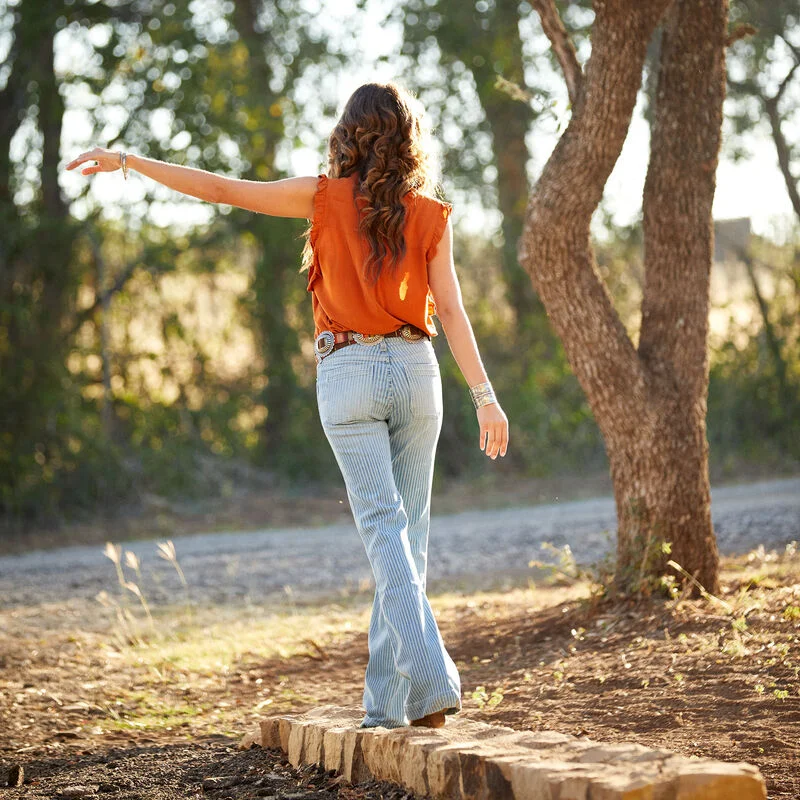 Ariat High Rise Laser Stripe Wide Leg