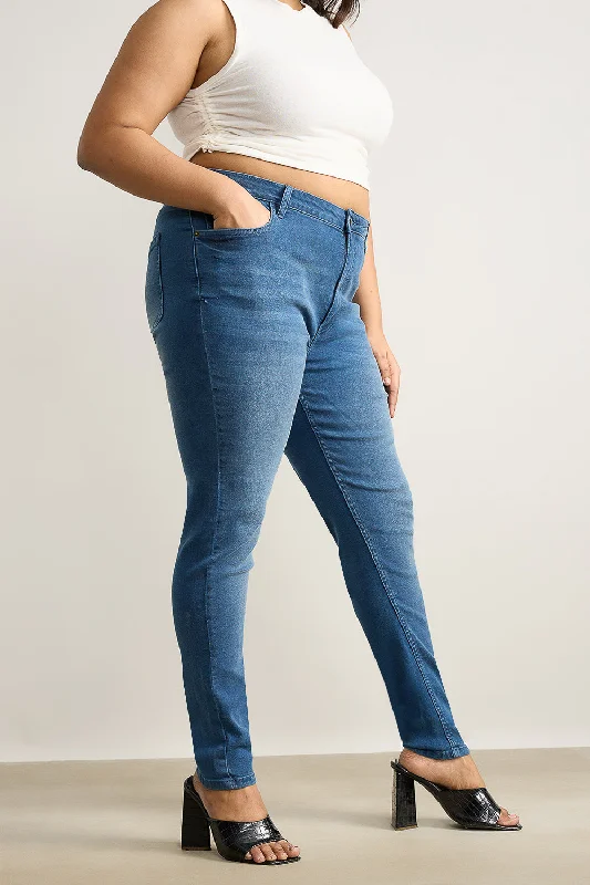 Curvy Fit High Rise Indigo Skinny Jeans