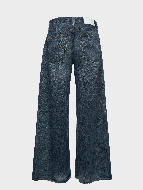 Freya Wide Leg Jean Dark Blue